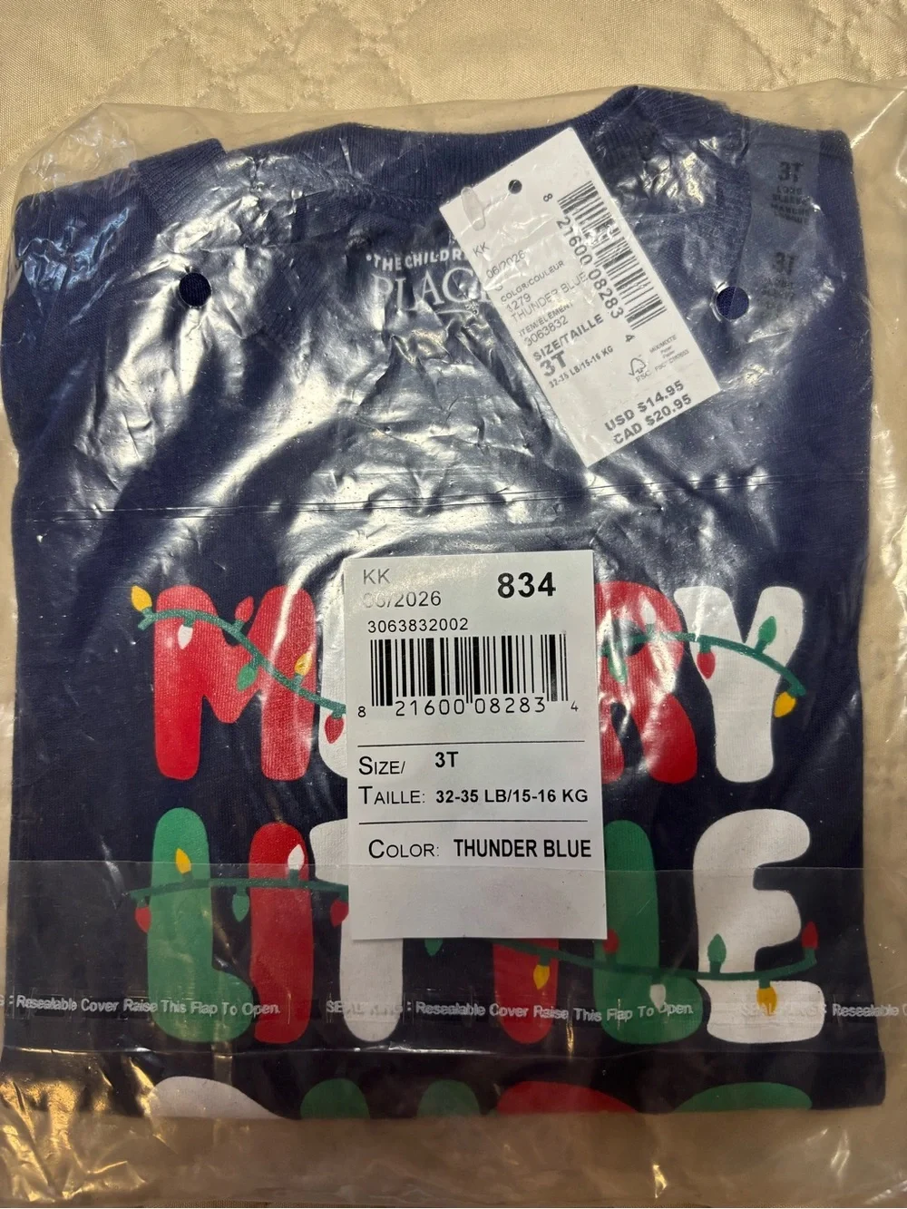 Children's Place 3T 'Merry Little Dude' Graphic Tee